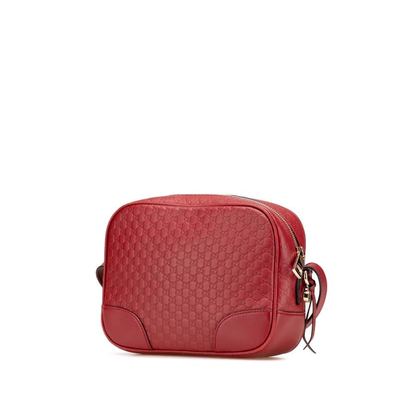 Gucci Microguccissima Bree Crossbody Red Leather Good condition - Back View