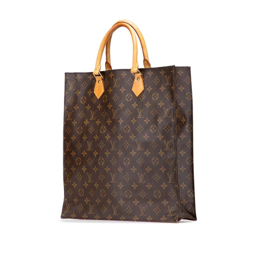 Louis Vuitton Monogram Sac Plat Brown Canvas Fair condition - Back View