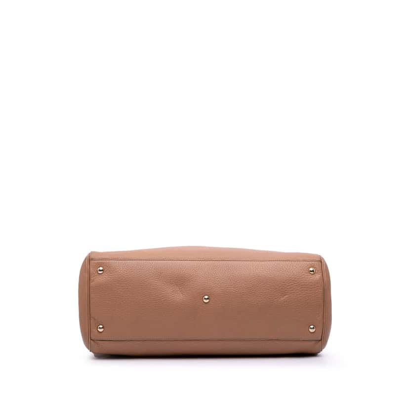 Gucci Large Calfskin Bamboo Shopper Satchel Brown Leather Good condition - Inside View