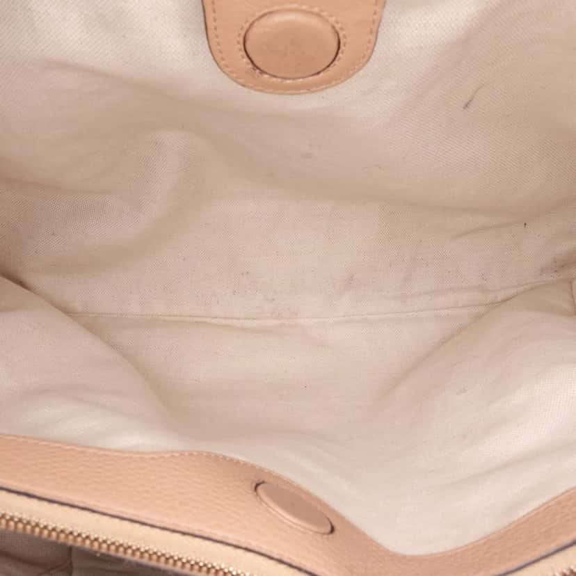 Gucci Large Calfskin Bamboo Shopper Satchel Brown Leather Good condition - Model View