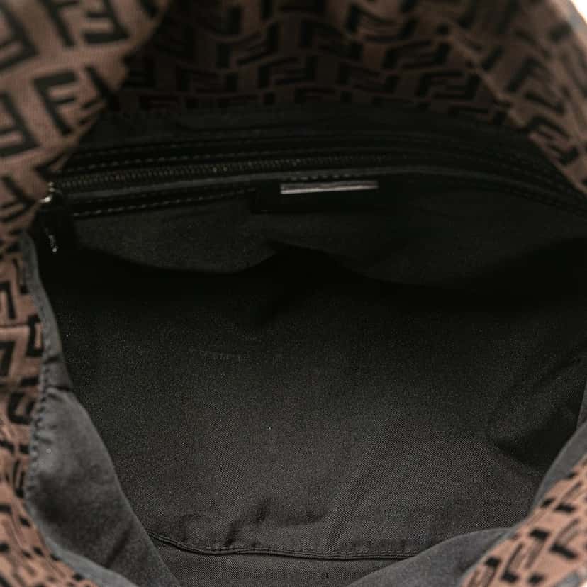 Fendi Zucchino Canvas Double Flap Mamma Brown Canvas Good condition - Model View