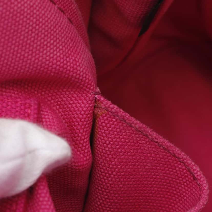 Prada Small Canvas Canapa Logo Satchel Pink Canvas Good condition - Box View