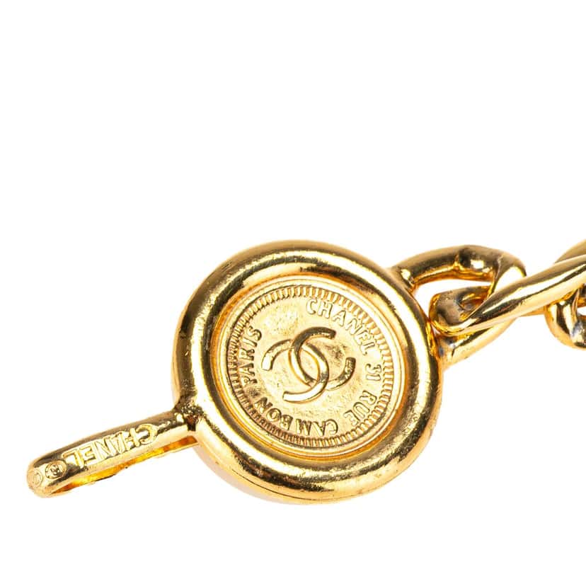 Chanel Gold Plated Medallion Rue Cambon Chain Belt Gold Metal Good condition - Back View