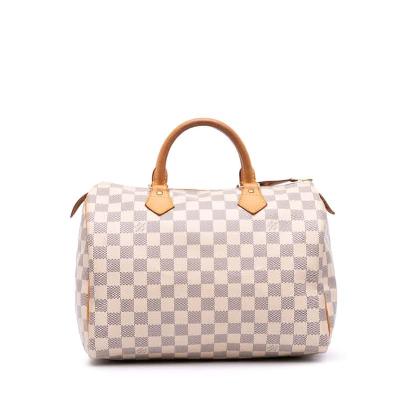 Louis Vuitton Damier Azur Speedy 30 White Canvas Good condition - Front View
