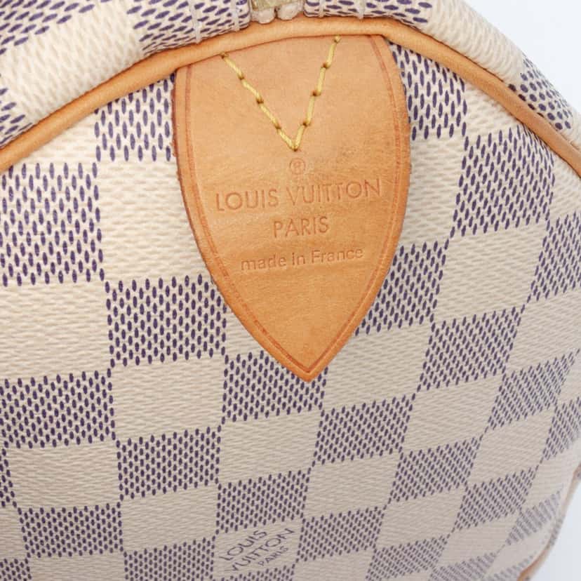 Louis Vuitton Damier Azur Speedy 30 White Canvas Good condition - Box View