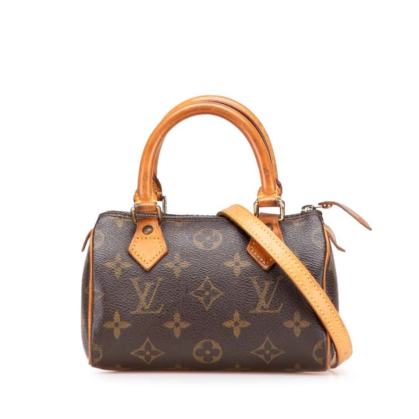 Louis Vuitton Monogram Nano Speedy Bandouliere Brown Canvas Good condition - Front View