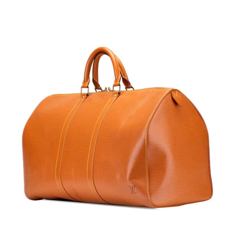 Louis Vuitton Epi Keepall 50 Brown Leather Good condition - Back View