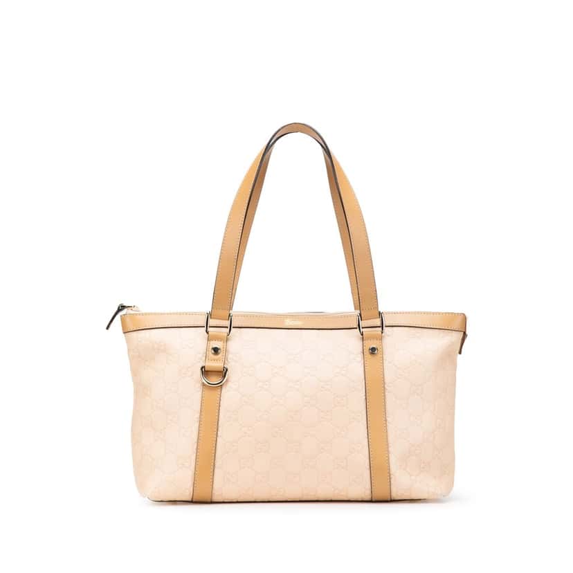 Gucci Guccissima Abbey D Ring Tote Brown Leather Good condition - Front View