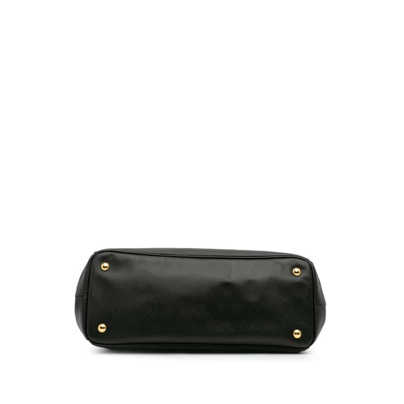 Prada Large Saffiano Lux Galleria Double Zip Satchel Black Leather Good condition - Inside View