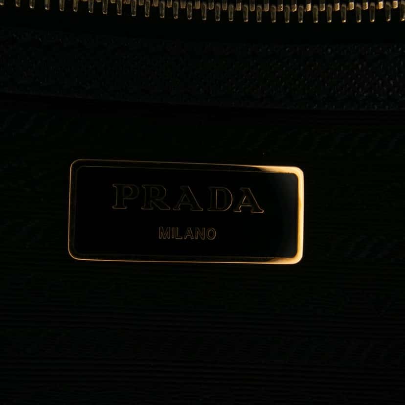 Prada Large Saffiano Lux Galleria Double Zip Satchel Black Leather Good condition - Box View