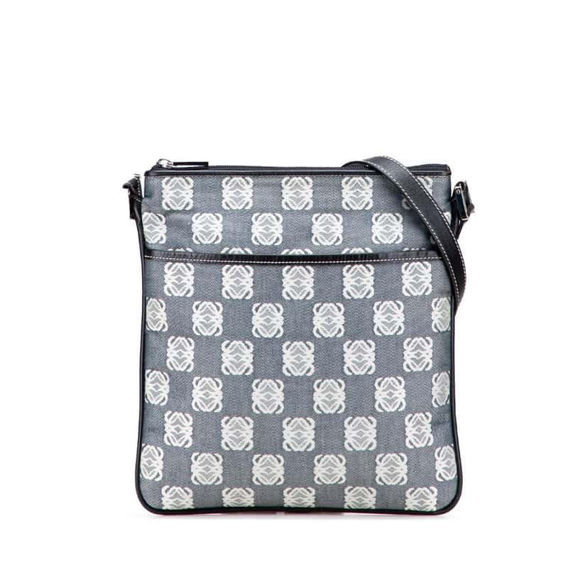 Loewe Anagram Canvas Crossbody Grey Canvas Very good condition - Front View