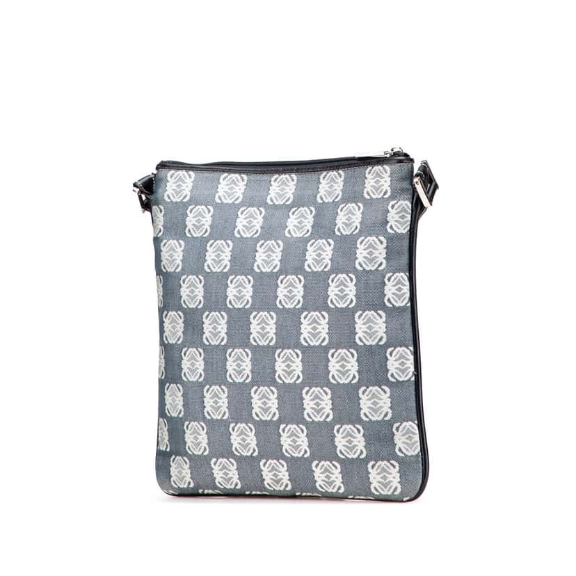 Loewe Anagram Canvas Crossbody Grey Canvas Very good condition - Back View