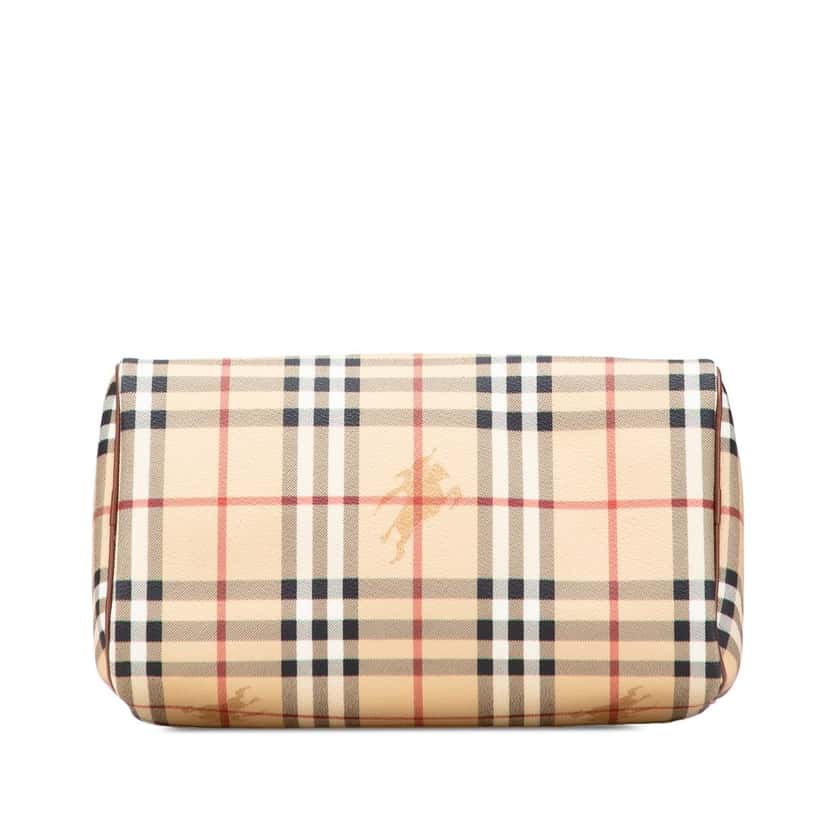 Burberry Haymarket Check Coated Canvas Boston Bag Brown Canvas Good condition - Inside View