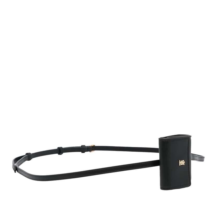 Burberry TB Belt Bag Black Leather Good condition - Back View