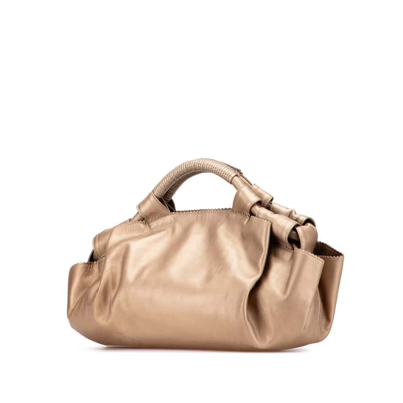 Loewe Metallic Nappa Aire Gold Leather Good condition - Back View