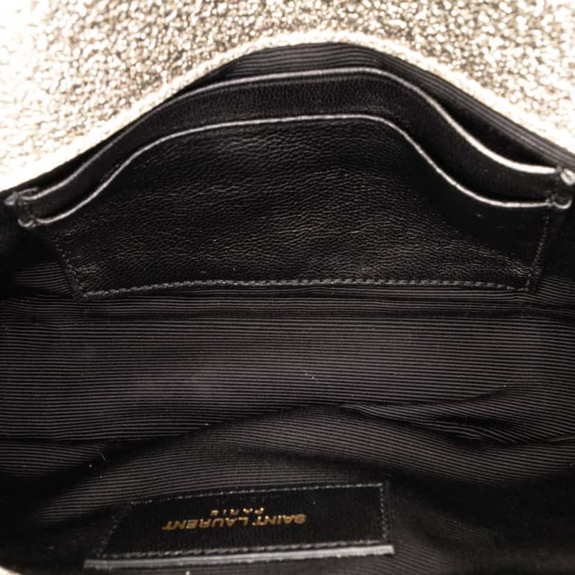 Saint Laurent Baby Chevron Metallic Nappa Monogram Classic Chain Bag Gold Leather Good condition - Model View