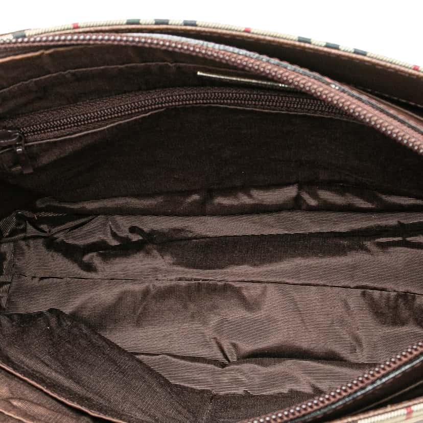 Burberry House Check Canvas Tote Brown Canvas Good condition - Model View