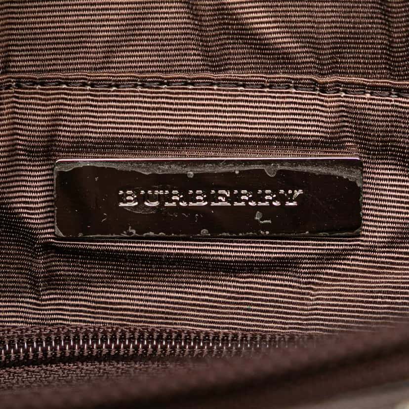 Burberry House Check Canvas Tote Brown Canvas Good condition - Box View