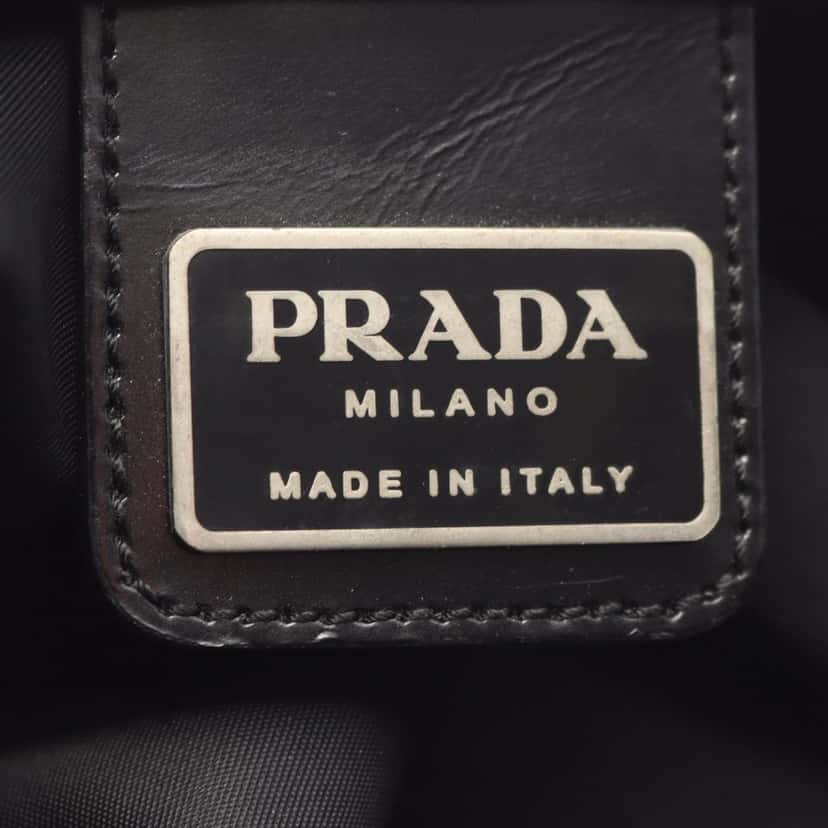 Prada Tessuto Zip Top Crossbody Black Good condition - Model View