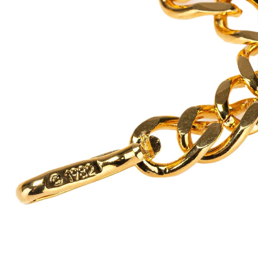Chanel Gold Plated CC Round Chain Belt Gold Metal Good condition - Inside View