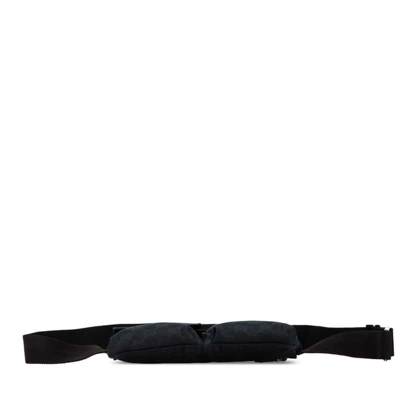 Gucci GG Canvas Double Pocket Belt Bag Black Canvas Good condition - Inside View