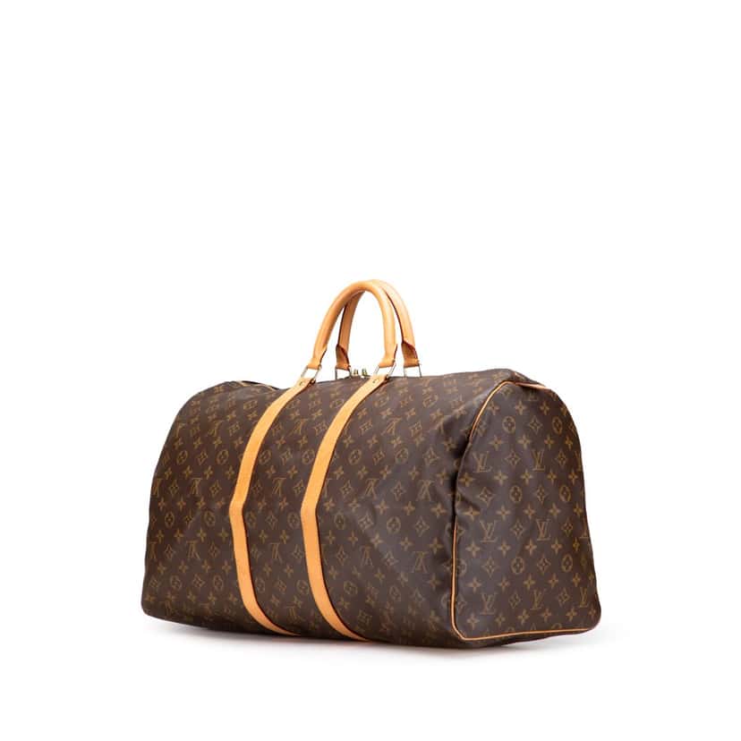 Louis Vuitton Monogram Keepall 55 Brown Canvas Good condition - Back View