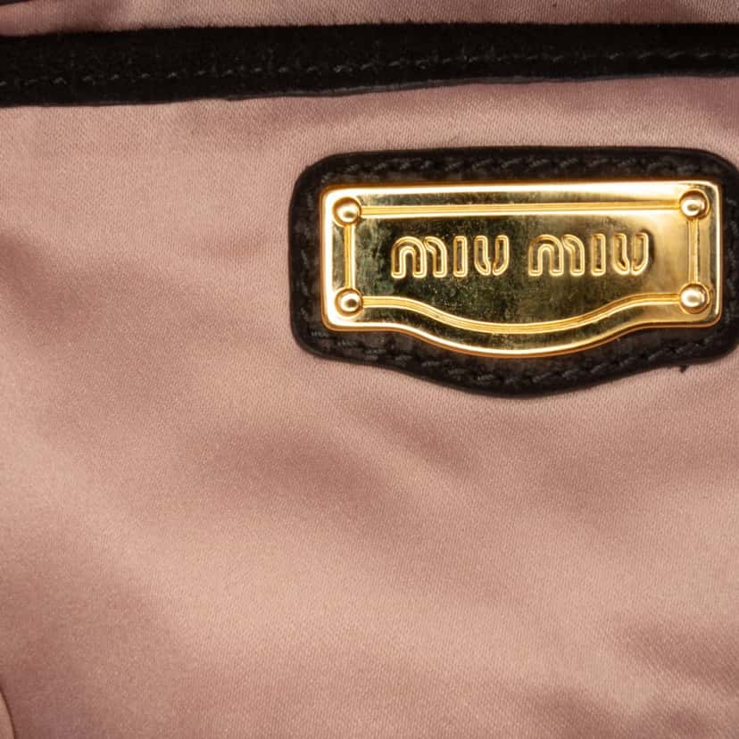 Miu Miu Suede Evening Bag Black Leather Good condition - Box View