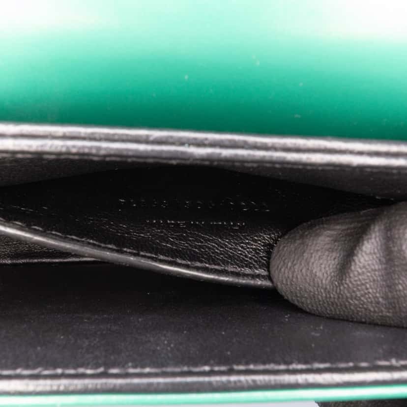 Saint Laurent Small Calfskin Solferino Satchel In Box Green Leather Good condition - Box View