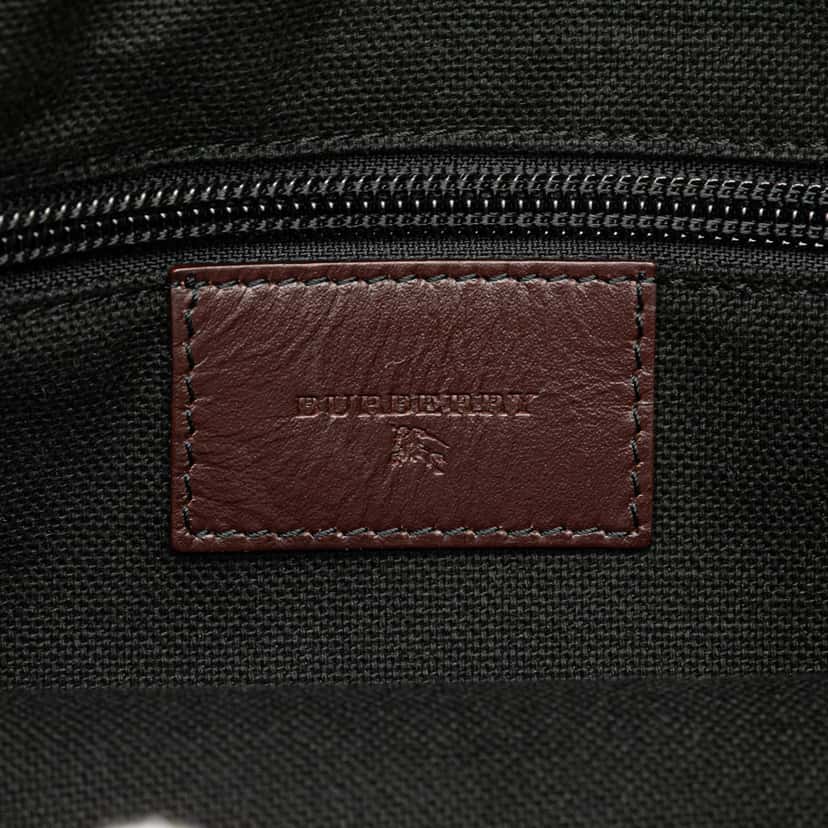 Burberry Haymarket Check Coated Canvas Crossbody Brown Canvas Good condition - Box View