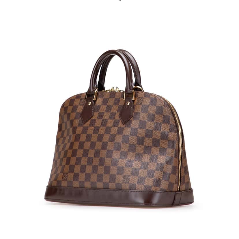 Louis Vuitton Damier Ebene Alma PM Brown Canvas Good condition - Back View