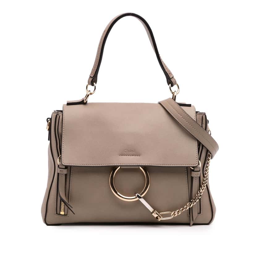 Chloé Small Leather Faye Day Satchel Brown Leather Good condition - Front View