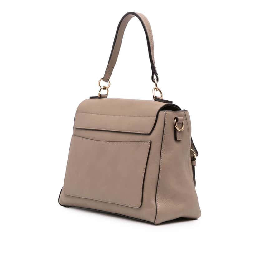 Chloé Small Leather Faye Day Satchel Brown Leather Good condition - Back View