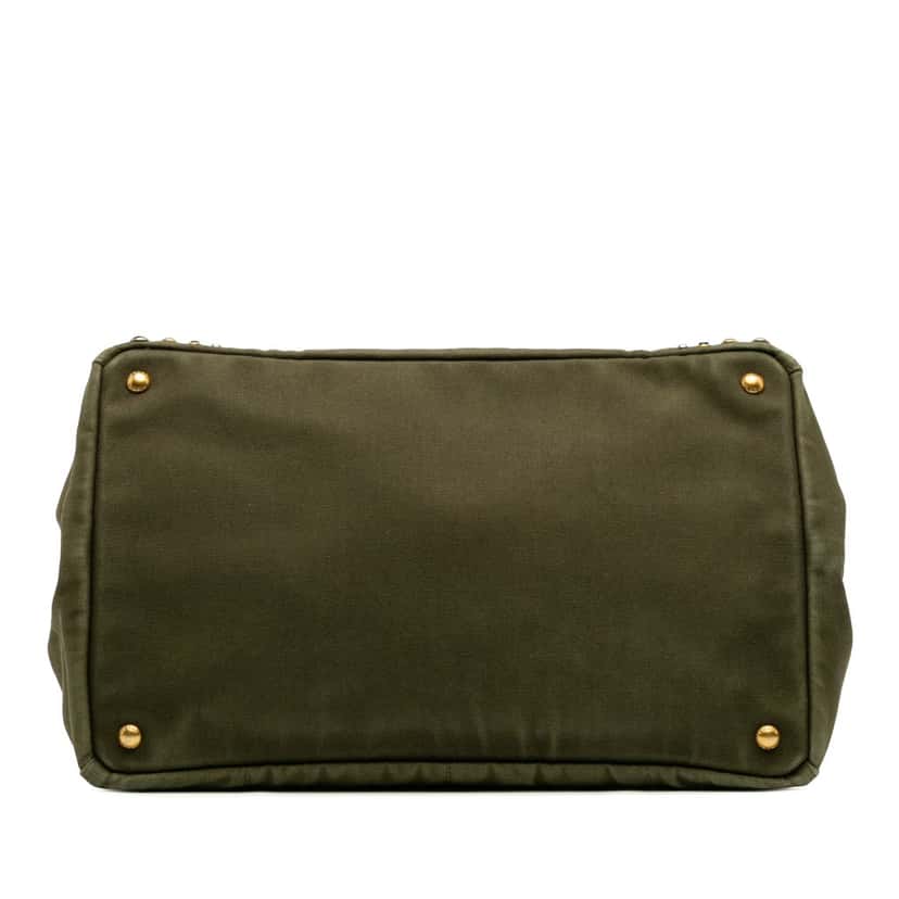 Prada Large Canvas Canapa Bijoux Tote Green Canvas Good condition - Inside View