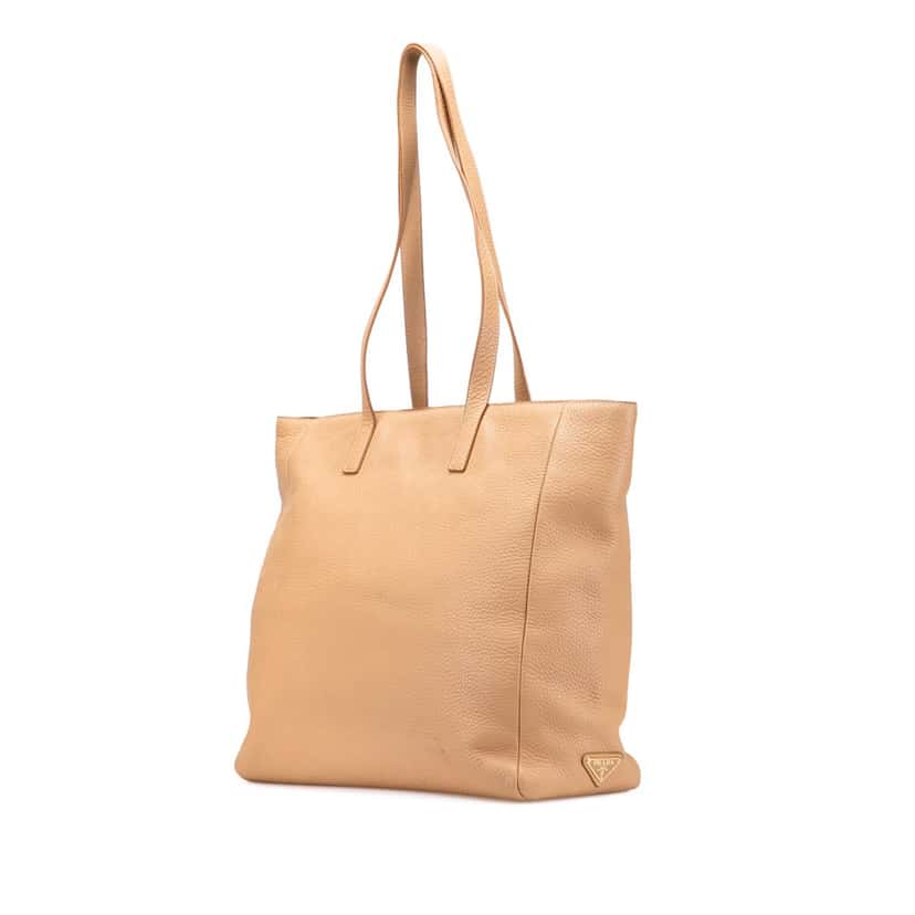 Prada Vitello Daino Tote Brown Leather Good condition - Back View
