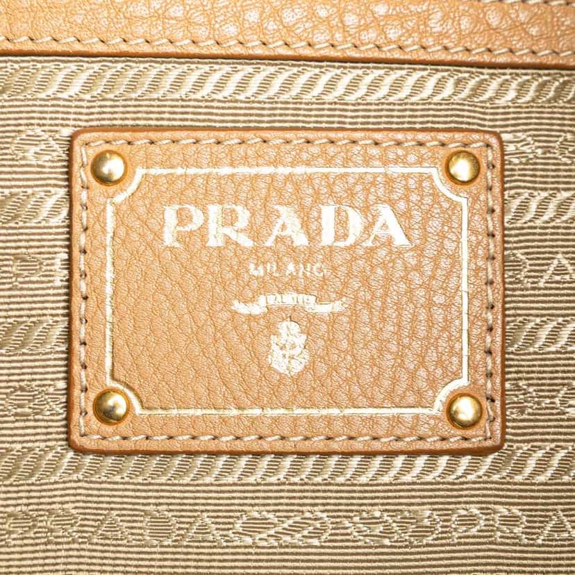 Prada Vitello Daino Tote Brown Leather Good condition - Box View