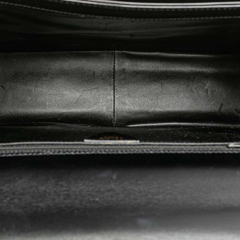 Celine Leather Top Handle Bag Black Leather Good condition - Model View