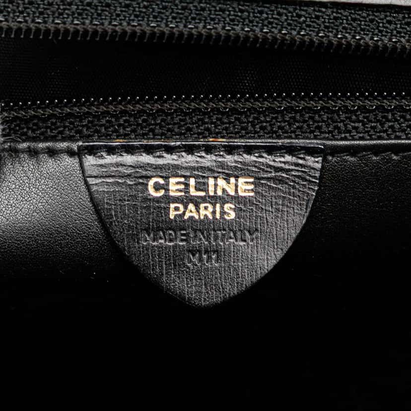 Celine Leather Top Handle Bag Black Leather Good condition - Box View