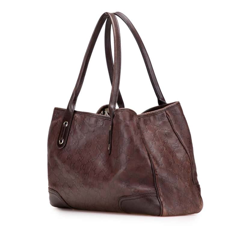 Gucci Guccissima Princy Tote Brown Leather Good condition - Back View