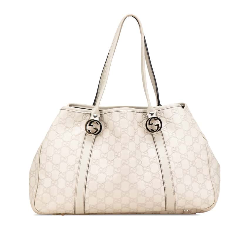 Gucci Guccissima Twins Tote Brown Leather Good condition - Front View