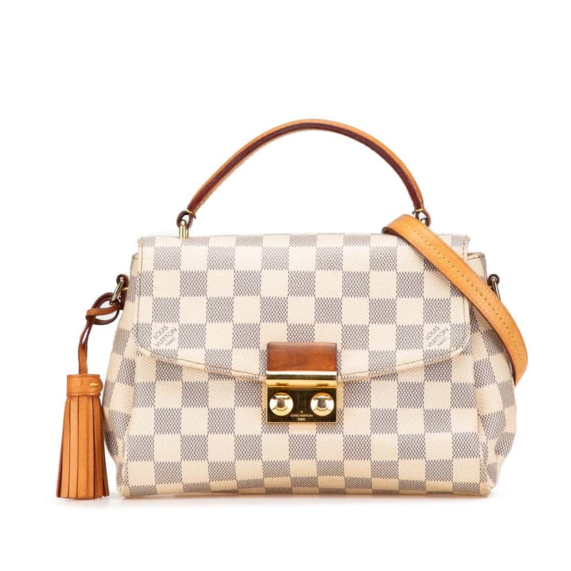 Louis Vuitton Damier Azur Croisette White Canvas Good condition - Front View