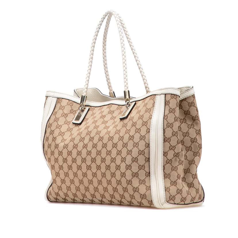 Gucci Medium GG Canvas Bella Tote Brown Canvas Good condition - Back View