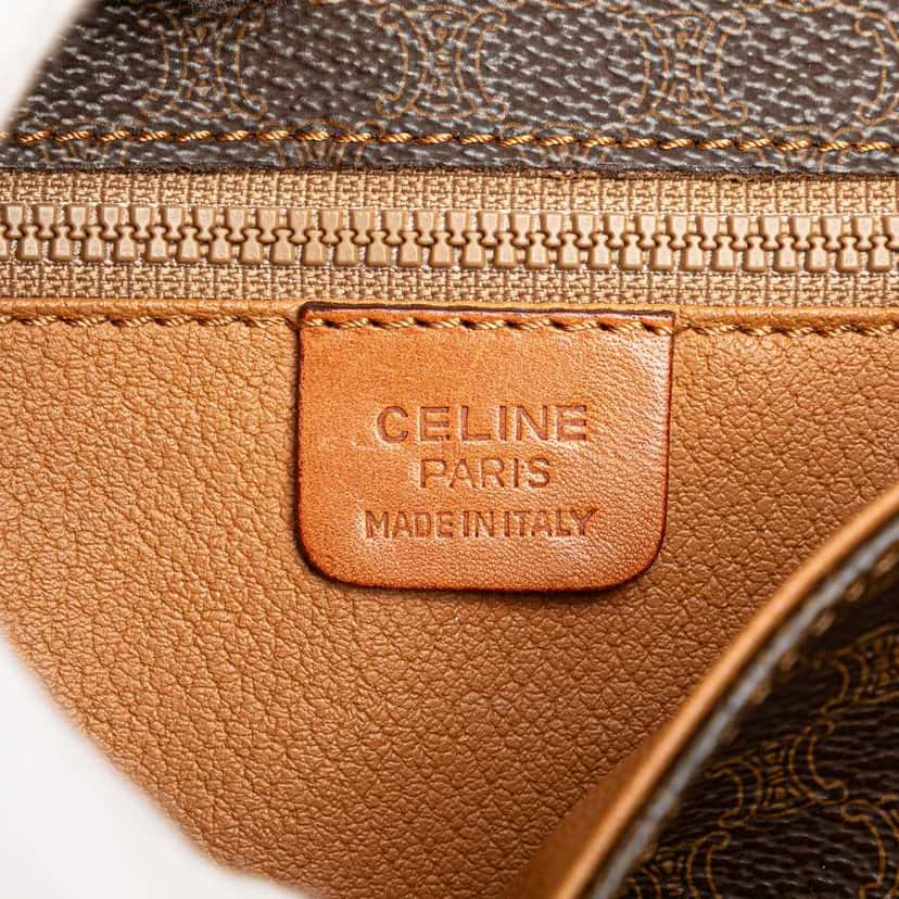 Celine Macadam Coated Canvas Crossbody Brown Canvas Good condition - Box View