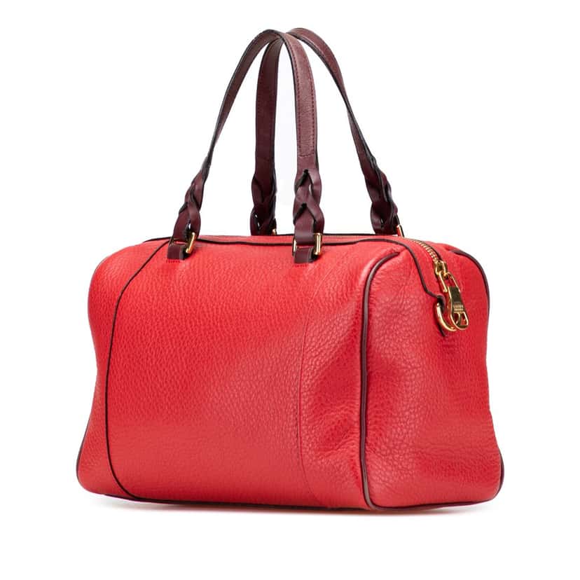 Loewe Leather Fusta 25 Red Leather Good condition - Back View