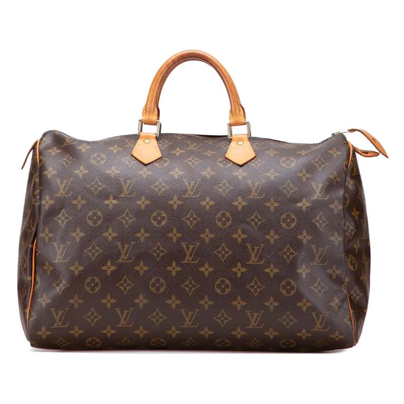 Louis Vuitton Monogram Speedy 40 Brown Canvas Good condition - Front View