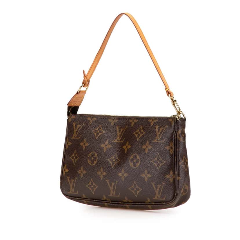Louis Vuitton Monogram Pochette Accessoires Brown Canvas Fair condition - Back View
