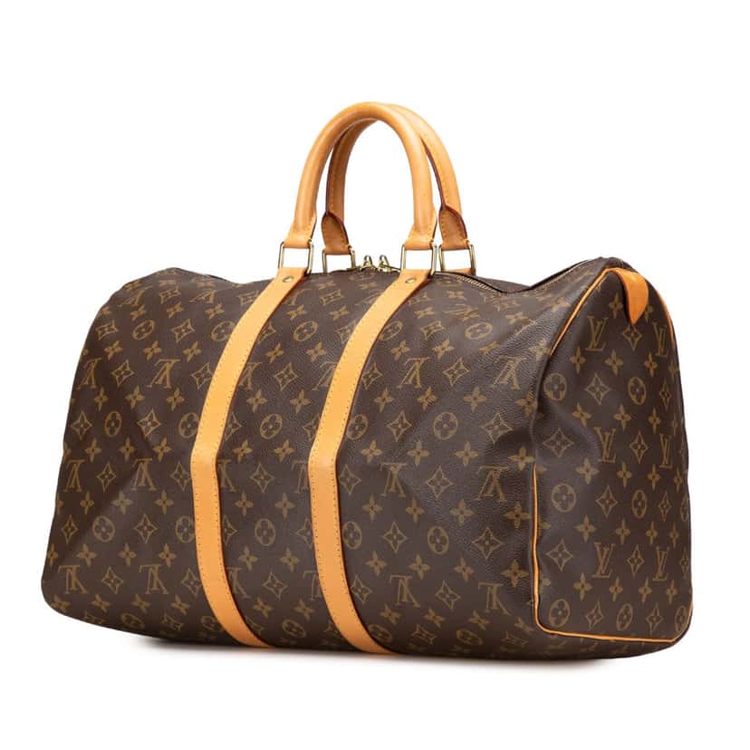 Louis Vuitton Monogram Keepall 45 Brown Canvas Good condition - Back View