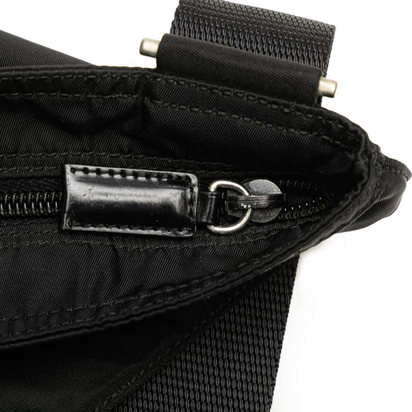 Prada Tessuto Zip Top Crossbody Black Good condition - Box View