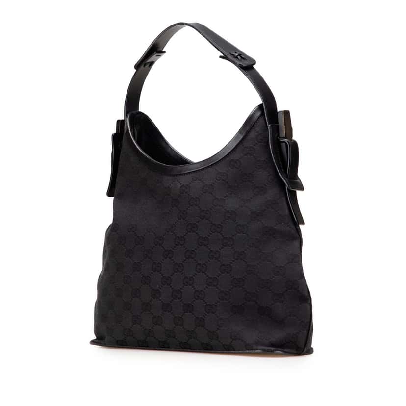Gucci GG Canvas Shoulder Bag Black Canvas Good condition - Back View