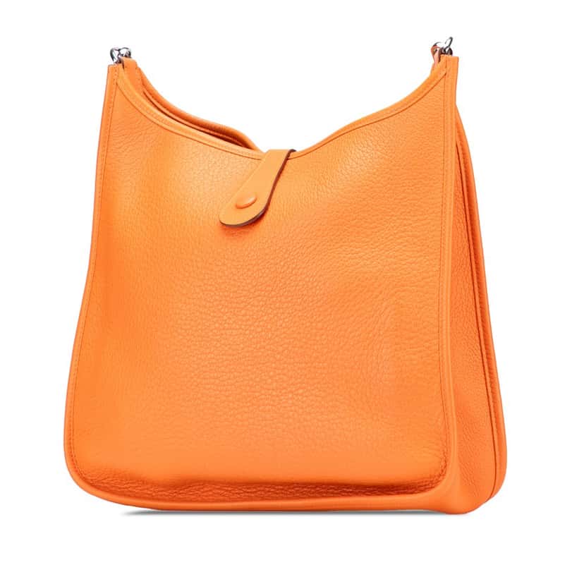 Hermès Clemence Evelyne I 33 Orange Leather Good condition - Back View