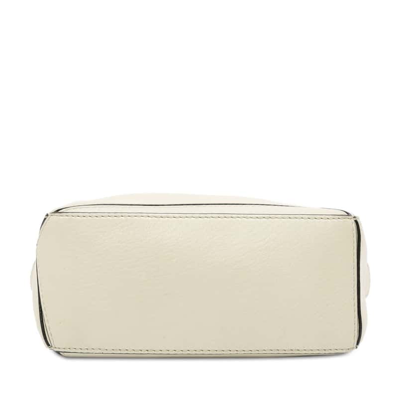 Loewe Mini Calfskin Puzzle Satchel White Leather Good condition - Model View